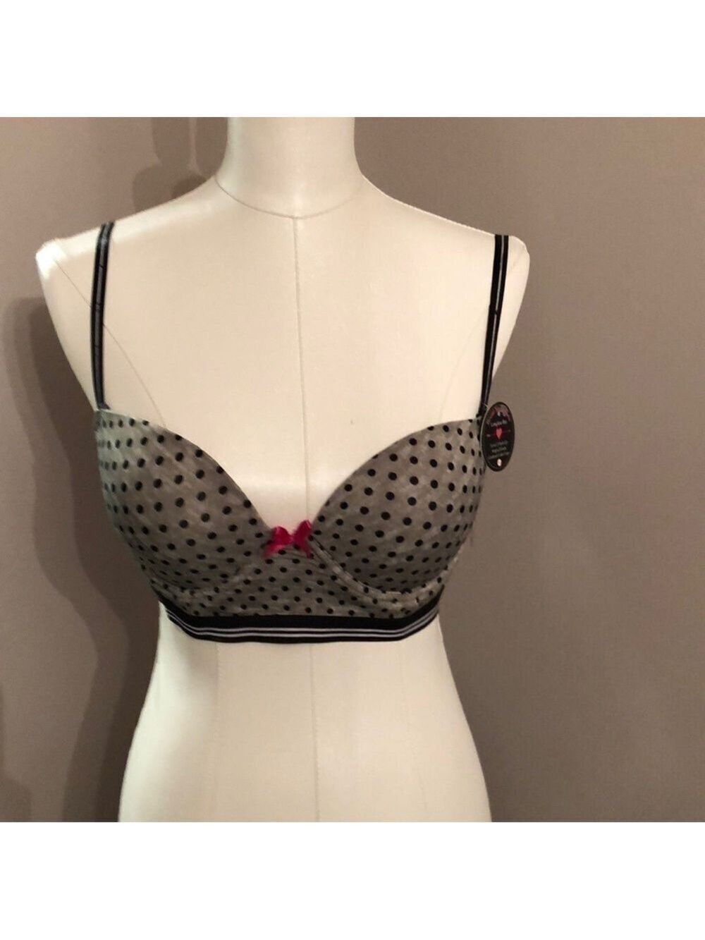 Spree Intimates Polka Dot Push-Up Bra NWT